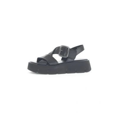 Afbeelding van Gabor Plateausandalen voor dames, Zwart 27, 38,5 EU, 38.5 EU