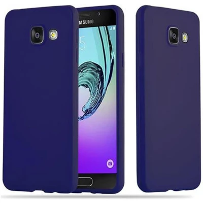 Afbeelding van Cadorabo Hoesje geschikt voor Samsung Galaxy A3 2016 in CANDY DONKER BLAUW Beschermhoes gemaakt van flexibel TPU silicone Case Cover
