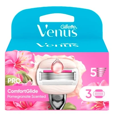 Afbeelding van Gillette, Scheermesjes, Venus Pro Comfortglide Tropical systeem mesjes (3 x)