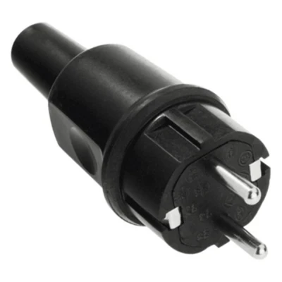 Afbeelding van Bachmann 913.173 Stekker met randaarde Rubber, Silicone 250 V Zwart IP44