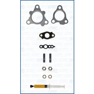 Afbeelding van AJUSA JTC12187 Turbocharger, montageset with studs, syringe oil Met pakkingen montagehandleiding