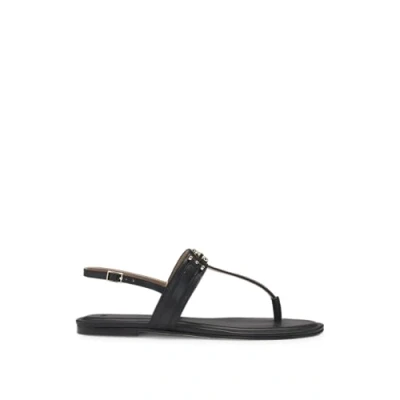 Afbeelding van BOSS Emberlyn Teensandalen, Dames, Maat: 39, Black Leer