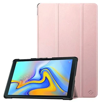 Afbeelding van FINTIE SlimShell hoes voor Samsung Galaxy Tab A 10.5 2018 model SM T590/T595, super dun en licht met automatische slaap/waakfunctie, roségoud