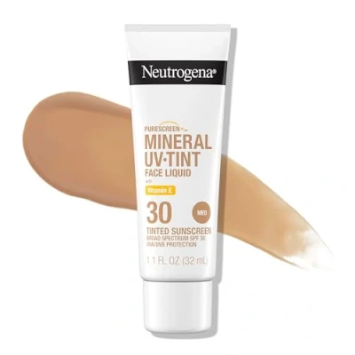 Afbeelding van Neutrogena Purescreen+ Gezichtszonnebrandcrème SPF 30 breed spectrum minerale zonwering met zinkoxide en vitamine E, waterafstotend, geurvrij, middelgroot, 32,5 ml