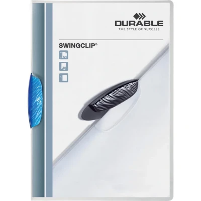 Afbeelding van Durable Klemmap Swingclip Transparant Blauw