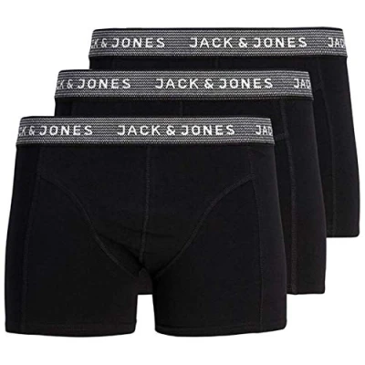 Afbeelding van JACK &amp; JONES heren boxershorts, 3 stuks, Zwart (3x aspalt/W White)