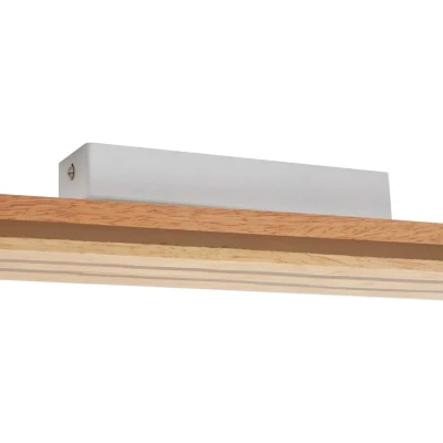 Afbeelding van Lucande LED plafondlamp Silja, hout, 100 cm, 430lm