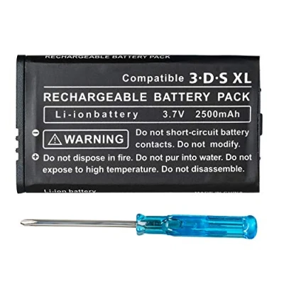 Afbeelding van OSTENT Oplaadbare lithium ion batterij 2500 mAh 3,7 V + gereedschapsuitrusting compatibel met Nintendo 3DS LL/XL