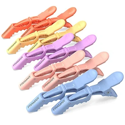 Afbeelding van FRAMAR 10 stuks pastel krokodillenklemmen Professionele voor haarstyling, haarspelden, plastic Gator haarspelden