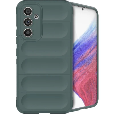 Afbeelding van iMoshion Hoesje Geschikt voor Samsung Galaxy A54 (5G) Siliconen EasyGrip Backcover Donkergroen