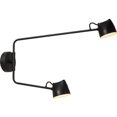 Afbeelding van Lucide MILNE Wandlamp LED Dimb. 2x8W 2700K Zwart