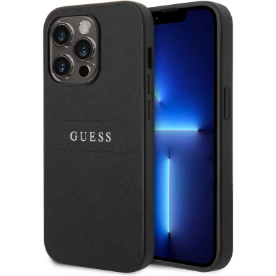 Afbeelding van Guess Telefoonhoesje voor Apple iPhone 14 Pro Zwart, PU Saffiano, Bescherm uw Telefoon!