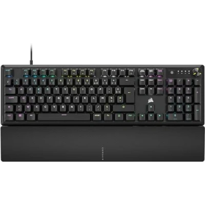 Afbeelding van Corsair K70 Core RGB Mechanisch Gaming Toetsenbord met Palmsteun Voorgesmeerde lineaire toetsen MLX Red Geluidsdemping Compatibel iCUE AZERTY FR Zwart