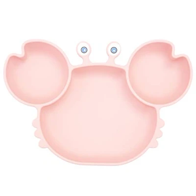 Afbeelding van Babybord Mini siliconen bord Voor baby&#039;s en kinderen Draagbaar Antislip Vaatwasmachinebestendig Magnetron