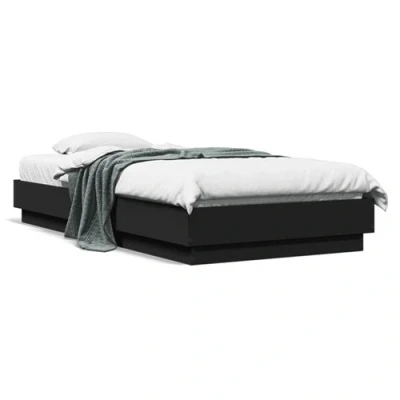 Afbeelding van Bedframe met LED verlichting zwart 75x190 cm
