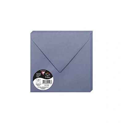 Afbeelding van Clairefontaine 5193C verpakking met 20 enveloppen, rubber, vierkant formaat, 16,5 x cm, 120 g/m², kleur: vergeet mij niet uitnodigingen voor evenementen en pasvorm serie pollen premium papier glad