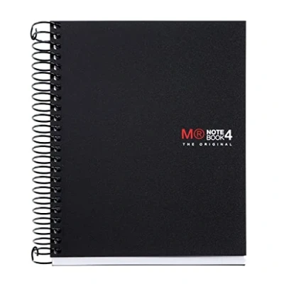 Afbeelding van Miquelrius Petite 4 Onderwerp Spiraal Notebook, Zwart, Graph/Quad pagina&#039;s (11,4 x 15,2 cm)