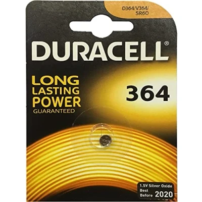 Afbeelding van Duracell SW621SW D364 V364 SR60 horlogebatterijen, zilveroxide, 1,5 V, 6 stuks
