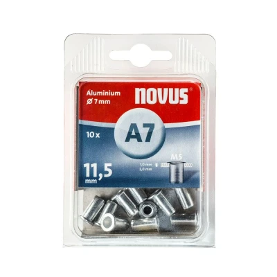 Afbeelding van Novus Blindklinkmoer M5x11,5mm aluminium open cilinderkop (Per 10 stuks)