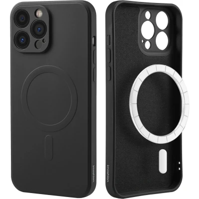 Afbeelding van iMoshion Hoesje Geschikt voor iPhone 13 Pro Max Siliconen Color Backcover MagSafe Zwart