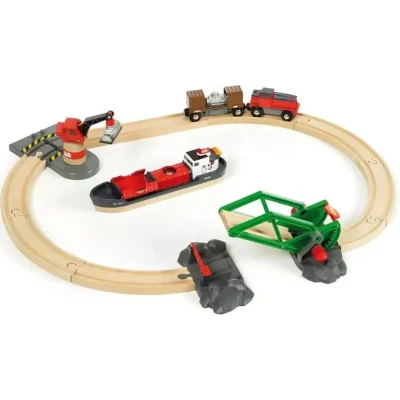 Afbeelding van BRIO Treinset vracht bij de haven 33061