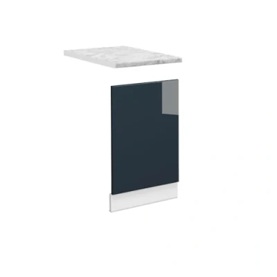 Afbeelding van Vicco Keukenkasten Fame Line, Donkerblauw hoogglans/Wit, 45 cm , WB Marmer