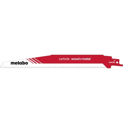 Afbeelding van METABO 626560000 reciprozaagblad &quot;carbide wood + metal&quot; 225 x 1,25 mm