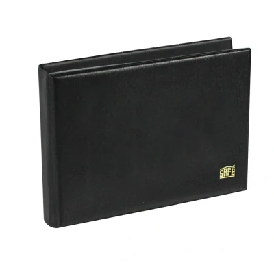 Afbeelding van Safe Safe, Zakformaat, Album (gebonden) voor Muntenhouders 50x50 mm. (72 st.) 12 bladen Zwart afm: 190x135x25 per st.