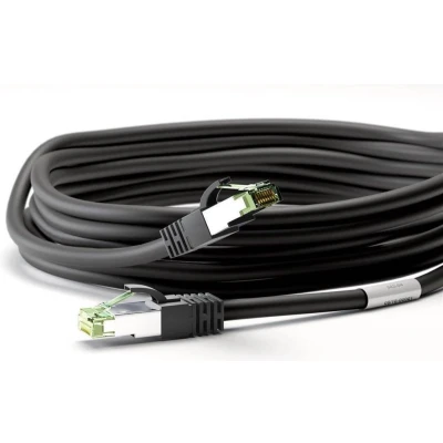 Afbeelding van CAT8.1 S/FTP PIMF LSZH 1M Zwart Netwerkkabel Computerkabel Kabel