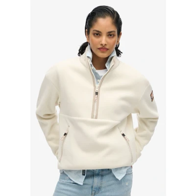 Afbeelding van Superdry Active HALF ZIP Fleece trui, Dames, Maat: 40, Rice white