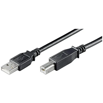 Afbeelding van USB A naar B Aansluitkabel 2.0 5 meter Zwart