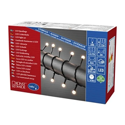 Afbeelding van Konstsmide 3695 107 Motief lichtketting Binnen/buiten Energielabel: F (A G) werkt op het lichtnet Aantal lampen 80 LED Warmwit Verlichte lengte: 6.32 m