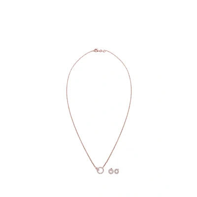 Afbeelding van Elli Jewelry SET Classic Oorbellen Rose goldcoloured, Dames, Maat: 45, gold coloured
