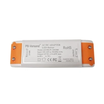Afbeelding van LED transformator 24V DC 60W voeding driver lamp laagspanning