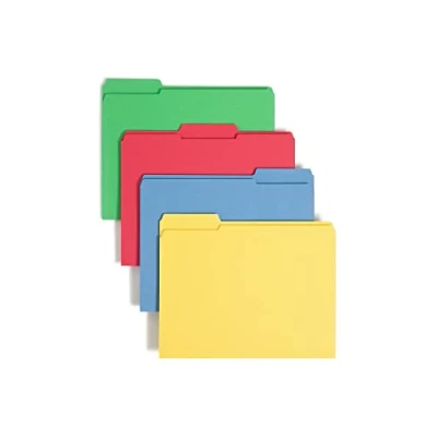 Afbeelding van Smead 11641 12 mappen met versterkte tong 1/3 snede, letterformaat, verschillende kleuren