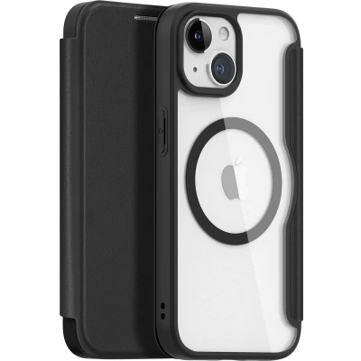 Afbeelding van Dux Ducis iPhone 15 Hoesje Geschikt voor Magsafe Book Case Zwart