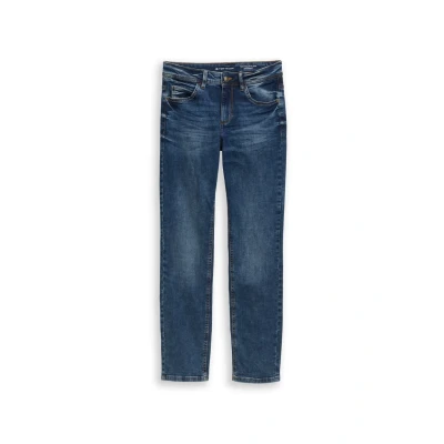 Afbeelding van TOM Tailor Straight leg jeans, Dames, Maat: 26x30, Mid stone wash denim blue