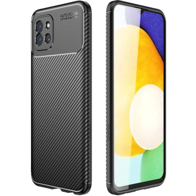 Afbeelding van iMoshion Hoesje Siliconen Geschikt voor Samsung Galaxy A03 Color Backcover Zwart