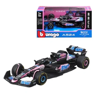 Afbeelding van BBURAGO BWT Alpine A524#31 Ocon 1:43, kleur roze, zwart, blauw, 4893993382194
