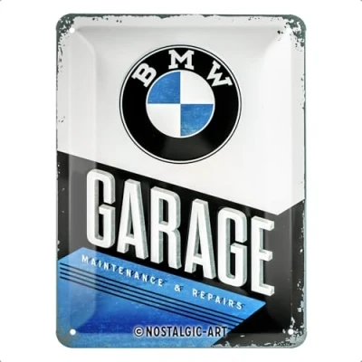Afbeelding van BMW Garage Metalen wandbord in reliëf 15x20 cm