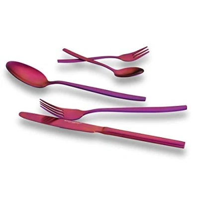 Afbeelding van Tafelbestek, 30 delig, voor 6 personen, 18/10 hoogglans, roestvrij staal, hoogwaardige bestekset, eettafel, tafeldecoratie bruiloften, incl. opbergcassette