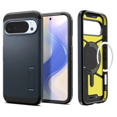 Afbeelding van Spigen Tough Armor (AI) MagFit beschermhoes compatibel met Google Pixel 10/10 Pro [kunstmatige intelligentie] metallic leisteen