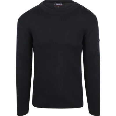 Afbeelding van Armor Lux Marin Goulenez Trui Merinowol Navy Maat M Heren Pullovers