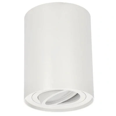 Afbeelding van EDO SKAND 1 WHITE GU10 enkele opbouwspot plafondlamp rond wit plafondverlichting 230V binnenverlichting aluminium downlight EDO777101