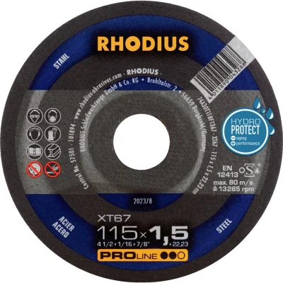 Afbeelding van Rhodius, Zaagbladen, Snijschijven XT 67 202378 115x1,5x22,23 Extra dun staal