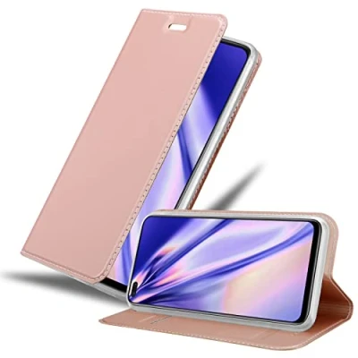 Afbeelding van Cadorabo Hoesje geschikt voor Realme 6 PRO in CLASSY ROSE GOUD Beschermhoes met magnetische sluiting, standfunctie en kaartvakje Book Case Cover Etui