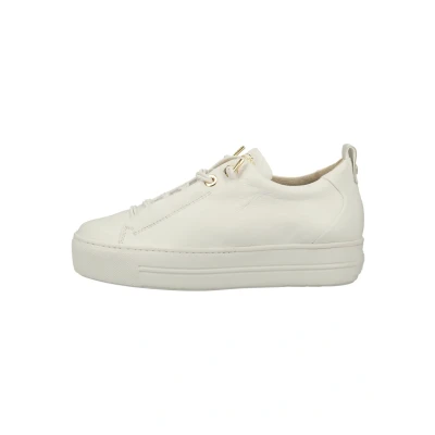 Afbeelding van Paul Green Sneakers laag weiß/gold, Dames, Maat: 36, Weiß/gold Leer