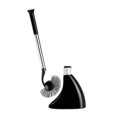 Afbeelding van Simplehuman Toiletborstel in Houder Magnetisch Zwart Kunststof Nylon