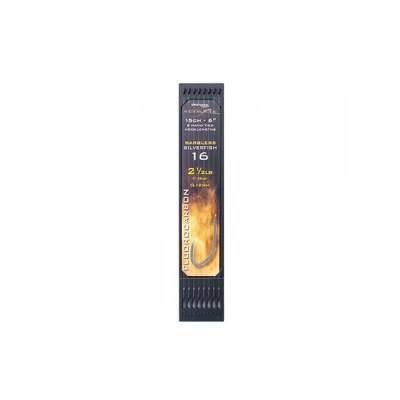Afbeelding van Drennan Onderlijnen Acolyte Silverfish Barbless (15cm) Maat : Haak 16 0.12mm