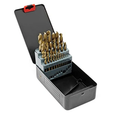 Afbeelding van set van 25 spiraalboren Ø 1 13 mm 135 metalen boren opbergdoos werkplaats boor